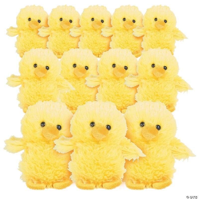 Fuzzy Yellow Plush Chicks