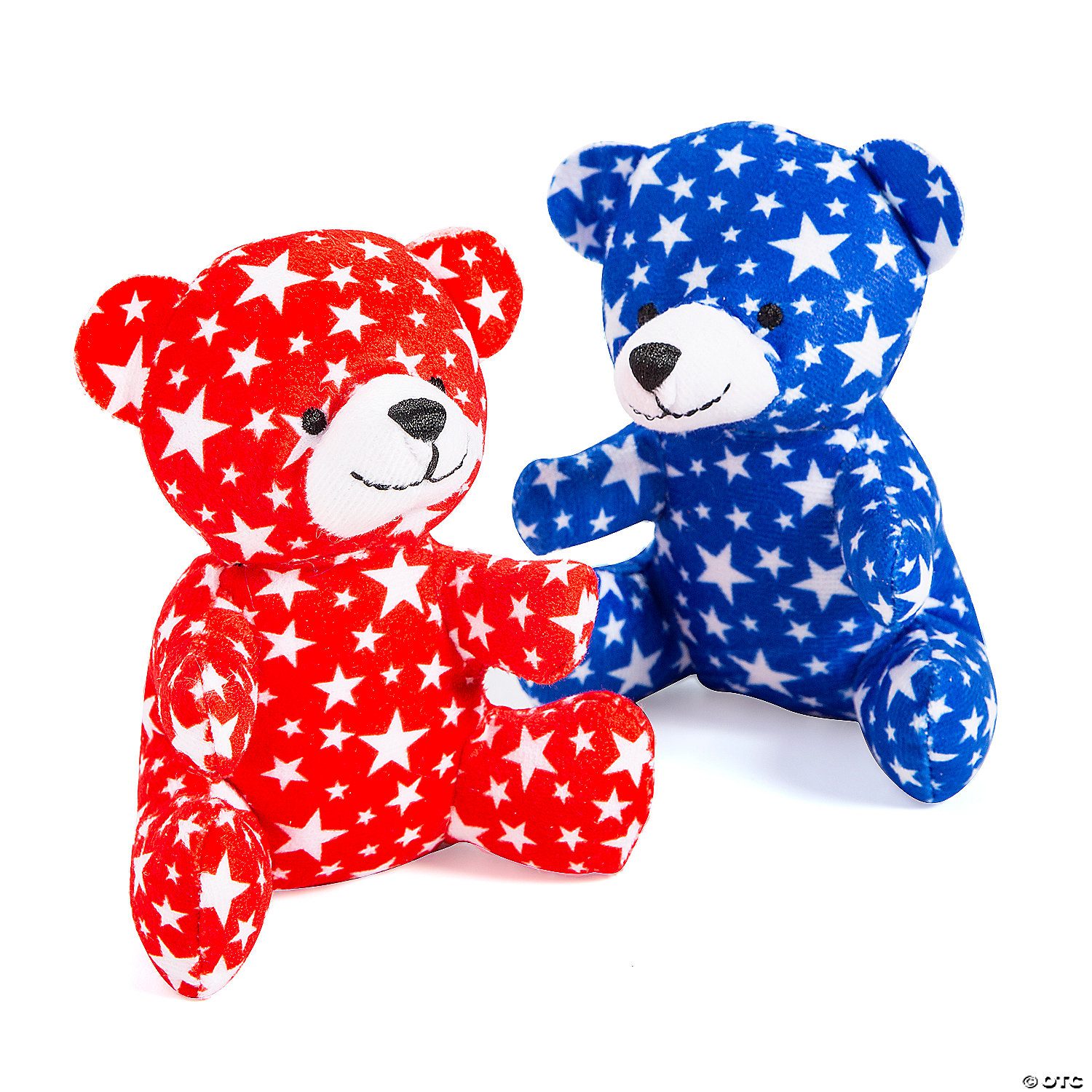 Patriotic Star Print Stuffed Bears