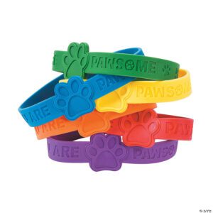 Paw Print Rubber Bracelets