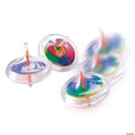 Plastic Tie-Dye Swirl Spin Tops