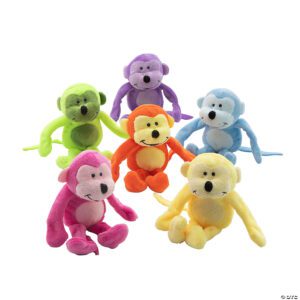 Plush Neon Stuffed Monkeys