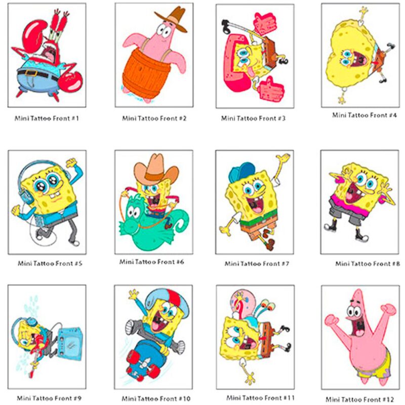 SpongeBob Mini Tattoo Capsules