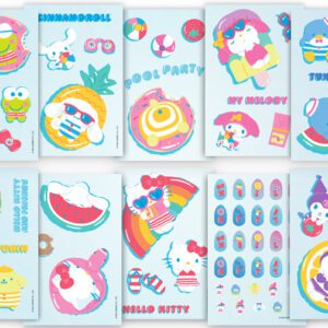 hello kitty & friends pool party stickers flat vending