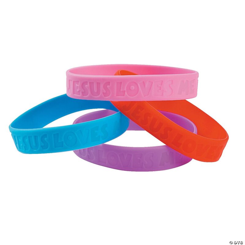 Jesus Loves Me rubber bracelets