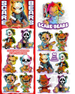 Scare Bears Vending Stickers – 300 Pieces