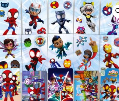 spiderman vending stickers