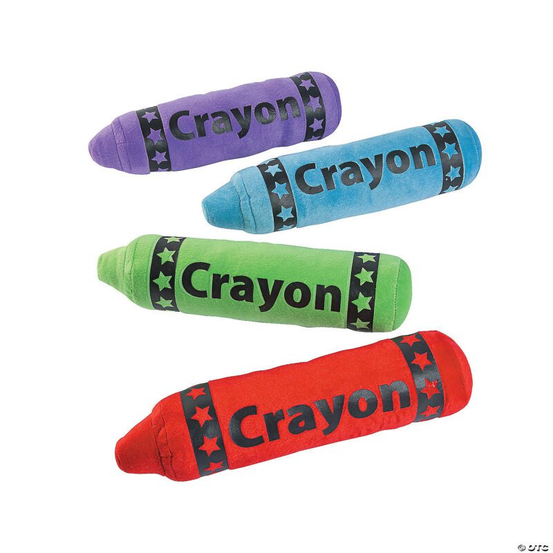 13-inch Jumbo Plush Crayons in Assorted Colors