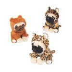 7.5 Inch Jungle Suit Pugs Plush – 100 PACK