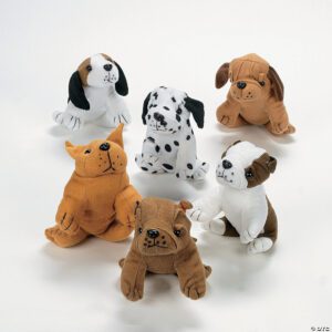 Adorable Realistic Sitting Plush Dogs 5 1/2" (120 Pieces) - Perfect for Gift Bags and Special Events