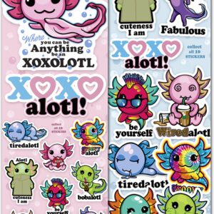 Axolotl Stickers (300 Count) - Flat Vend Refills