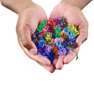 Birthstone Bears in 2-Inch Capsules – 250pcs of Sparkly, Gem-Like Collectible Bears