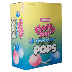 Charms Fluffy Stuff Cotton Candy Lollipops 48 Count 2