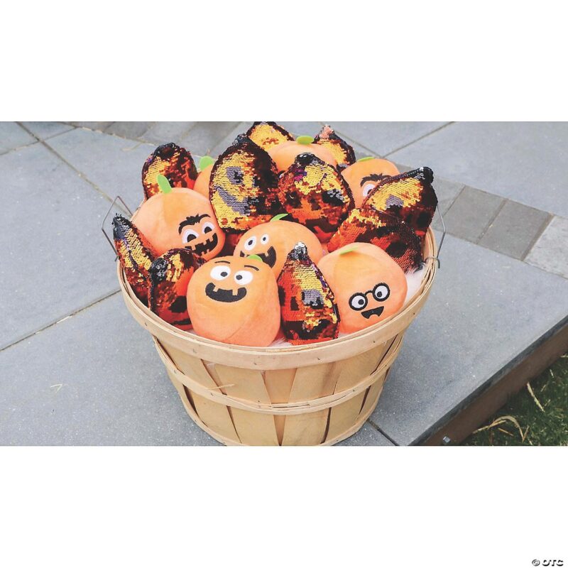 Halloween Jack'o'lantern Plush – 144 Ct. Assorted Pumpkin Faces