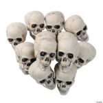 Halloween Skull Decor (48-Pack) – Durable 5-Inch Plastic Skulls