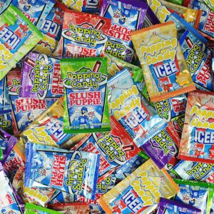 ICEE & SLUSH PUPPiE Assorted Candy Mix in 1.1in Capsules – 250pcs of popping candy in fun flavors