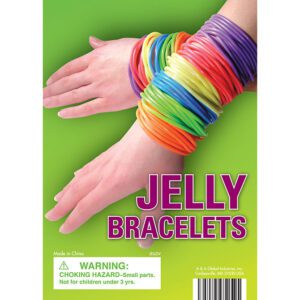 Jelly Bracelets in 1.1in Capsules (250pcs) - Neon Collection