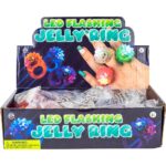 LED Flashing Light-Up Jelly Rings – 24 Pieces