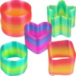 Neon Coil Spring Toys - 12 Assorted Pieces, 80mm, Bulk Bag Pack