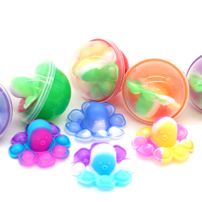 Octo Poppers in two inch capsules for bulk vending Tomy Gacha . Gashapon