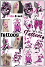 Pink & Black Tattoos Series 14 (300 Count) - Bulk Vending Supplies