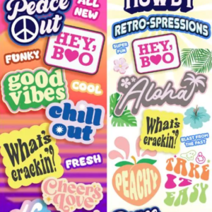 Retro-Spressions Stickers (300 Count) - Bulk Vending Supplies