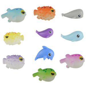 Squishy Fish Toys (100pcs) Squeezable Ocean Figurines