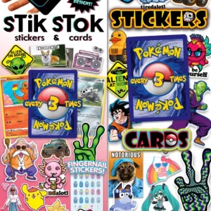 Stick Stock & Pokémon Stickers & Cards | Flat Vending Refills