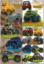 Truck Stickers – Off Road Warrior Series (300 Count) - Flat Vend Refills