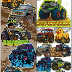 Truck Stickers – Off Road Warrior Series (300 Count) - Flat Vend Refills