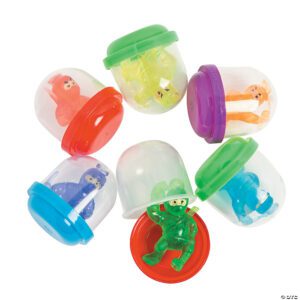 1.1-Inch Capsule Toys Plastic Ninjas in colorful vending capsules, ideal for bulk vending machines and martial arts-themed events.