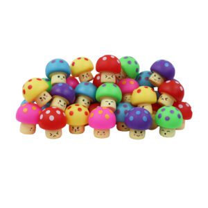 2.5-Inch Rubber Mushroom Toys - 300 Pieces for Claw Machines