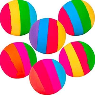 27mm Rainbow Rubber Bouncy Balls – 1,500 CT
