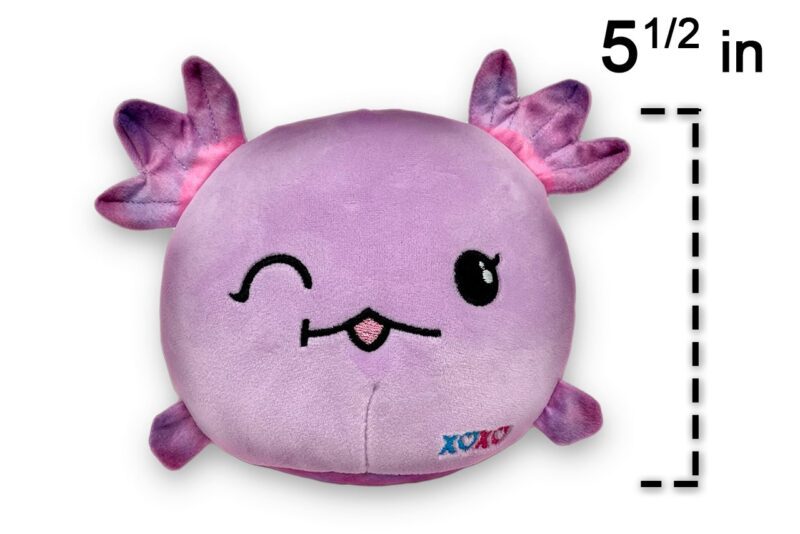 5.5-inch Axolotl & Friends Plush, assorted styles, 72 pieces, ideal for redemption counters and crane machine prizes.