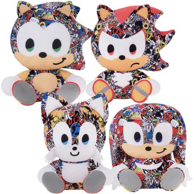 6-Inch Sonic Big Head Sticker Bomb Plush - Assorted Characters