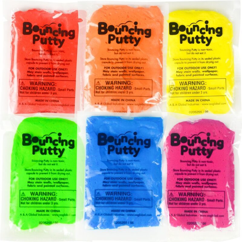 Bouncing Putty Packets – 100 Pieces in 6 Fun Colors, Perfect for Party Favors, Stress Relief, and Prizes