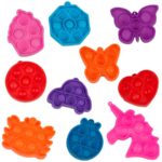 Fidget Poppers in 2-Inch Capsules - Assorted Shapes and Colors