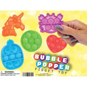 Fidget Poppers in 2-Inch Capsules - Assorted Shapes and Colors