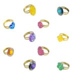 Glitz Rings in Bulk Bags – 100 pieces of sparkly, youth-sized rings perfect for party favors or classroom prizes.