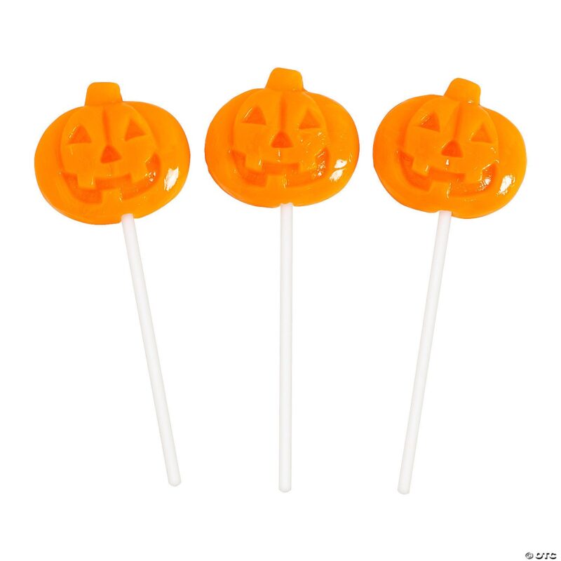 Halloween Pumpkin Candy Lollipops - 576 Pieces of Jack-O'-Lantern Fun