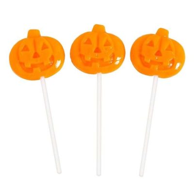 Halloween Pumpkin Candy Lollipops - 576 Pieces of Jack-O'-Lantern Fun