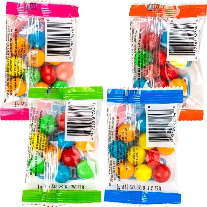 ICEE Chews - 150 Pieces Assorted Flavors in sweet shell with chewy center, perfect for claw machines, candy pusher machines, and party favors.