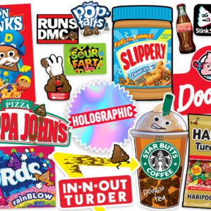 Junk Food Doody Holographic Stickers Series 5 - 300 Pieces for Flat Vending Machines