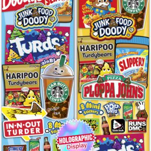 Junk Food Doody Holographic Stickers Series 5 - 300 Pieces for Flat Vending Machines