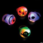 Lit-Up Blinking Halloween Rings - Flashing Party Favors for Trick-or-Treat