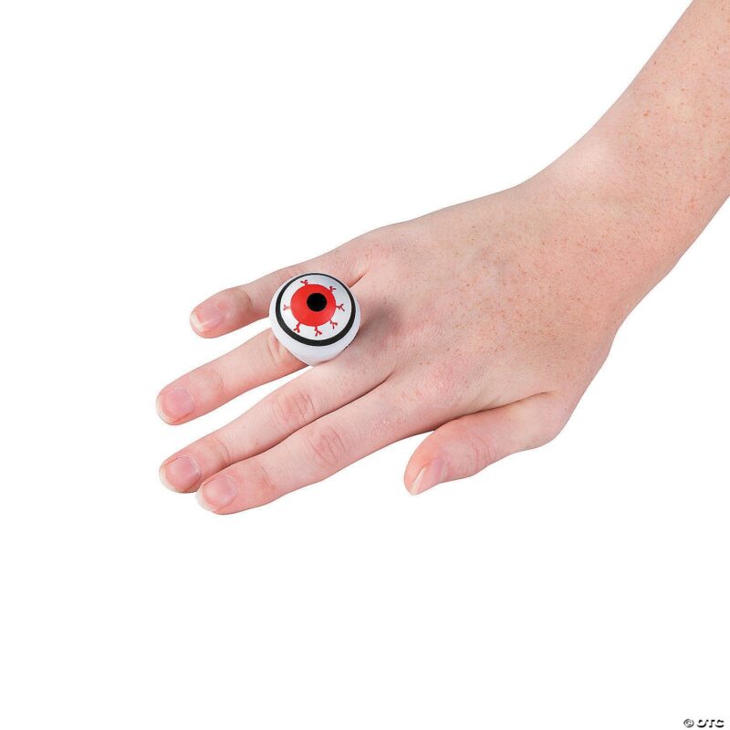 Lit-Up Blinking Halloween Rings - Flashing Party Favors for Trick-or-Treat