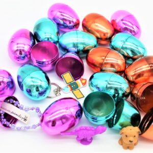 Metallic Toy-Filled Eggs for Cranes, Redemption, and Party Supplies