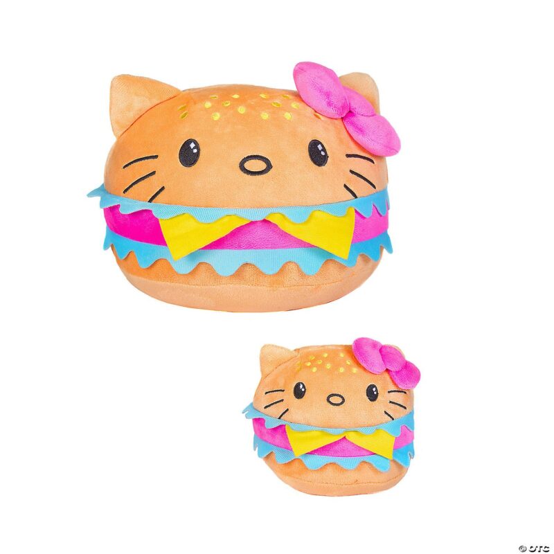 4 1/2-inch Hello Kitty Hamburger Plush Toy - Sanrio Product, 60 Pieces