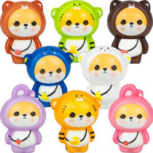 Squishy Animals in Costumes - 2-Inch Capsules with Assorted Colors and Patterns