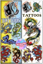 Year of the Dragon Holographic Tattoos - 300 Pieces for Flat Vending Machines