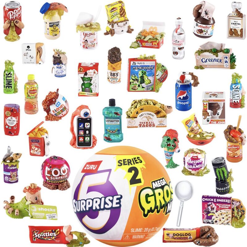 ZURU 5 Surprise Mega Gross Minis - Series 2, 13 Pcs with Parody Brands, Slime, and Collectible Surprises